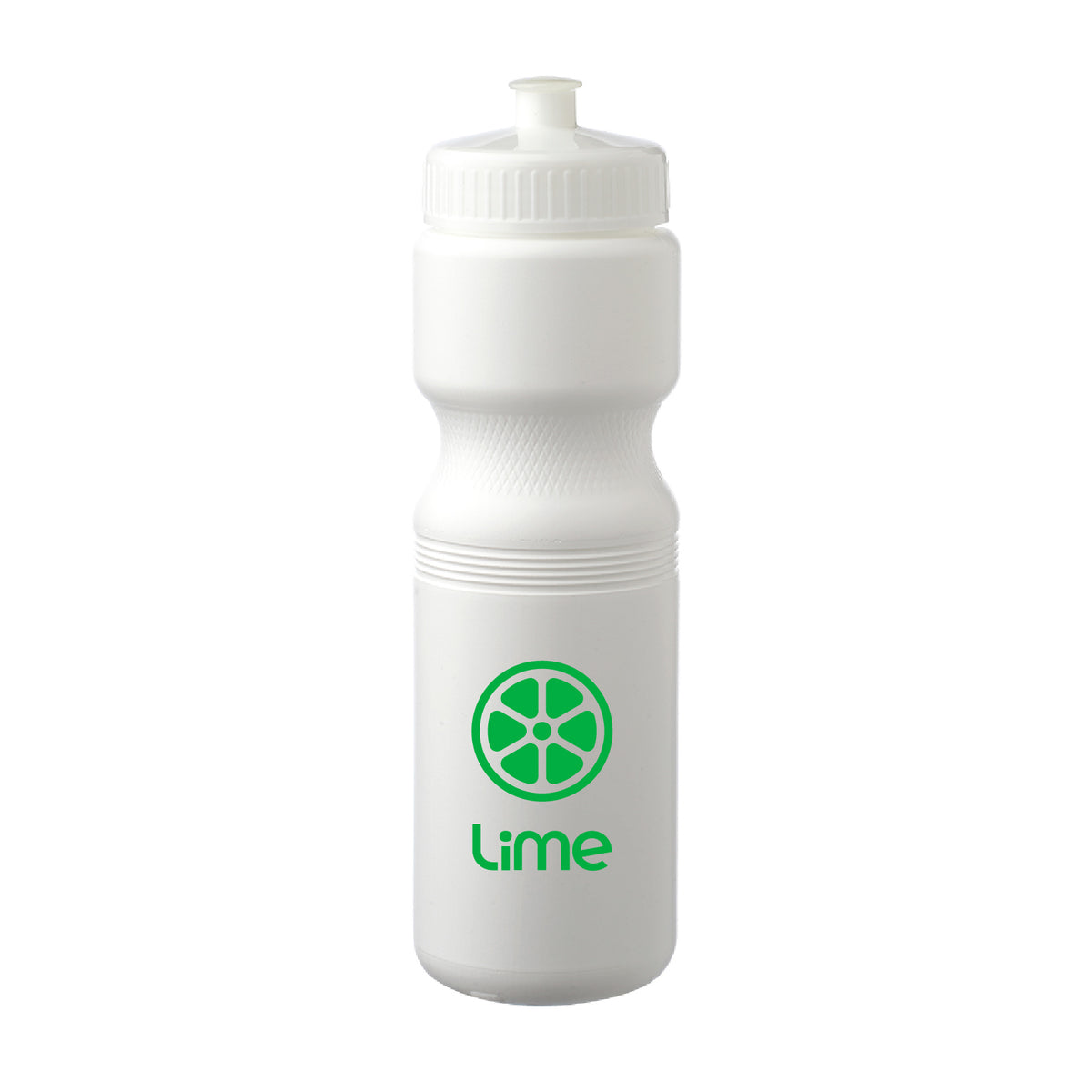 28oz Plastic Bicycle Water Bottle - White - 100 Qty