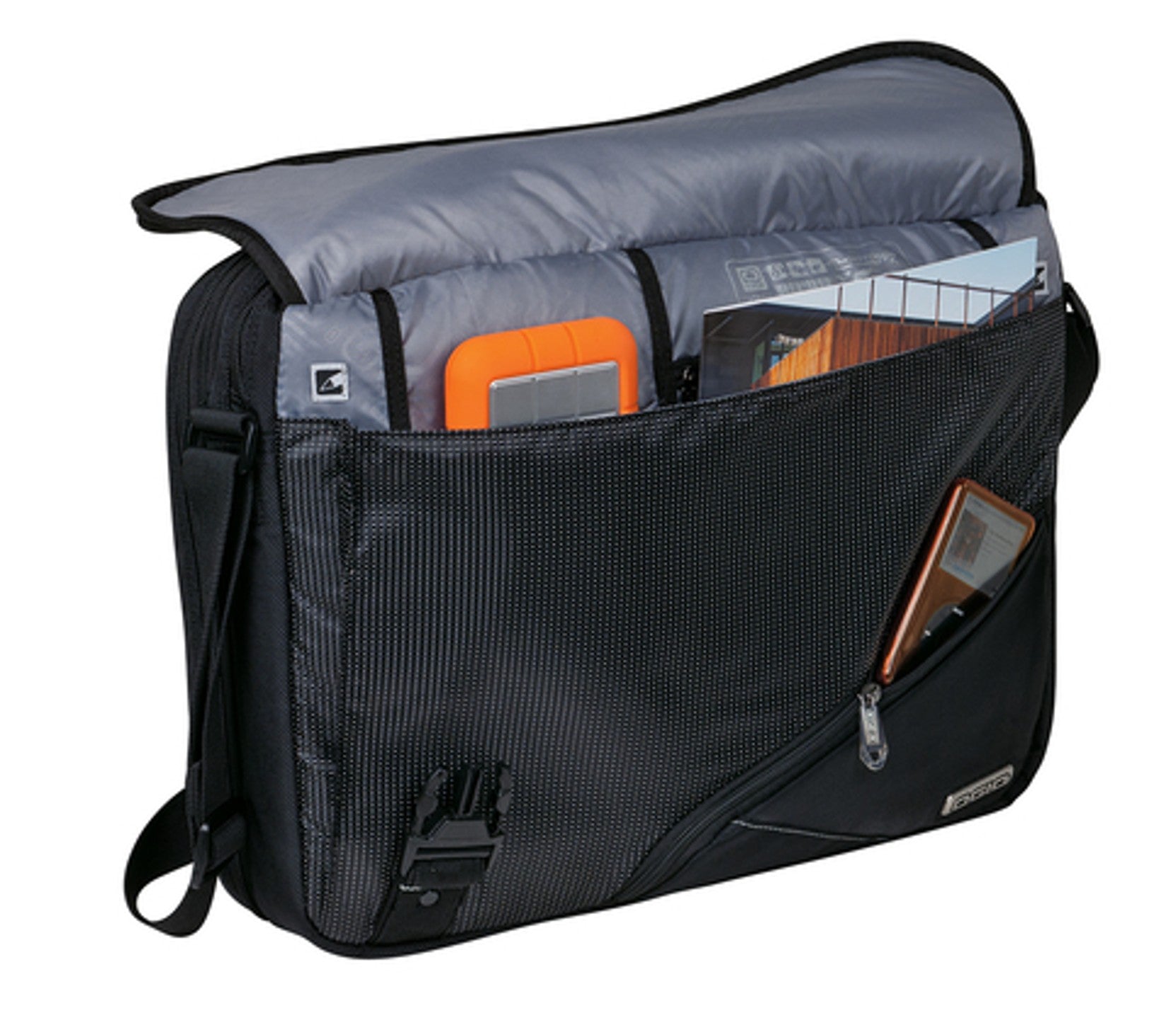 OGIO® Voyager Messenger - Black / Grey