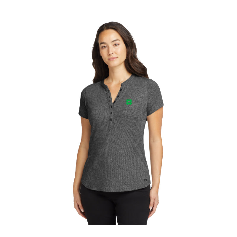 Women's OGIO® Tread Henley - Blacktop Heather