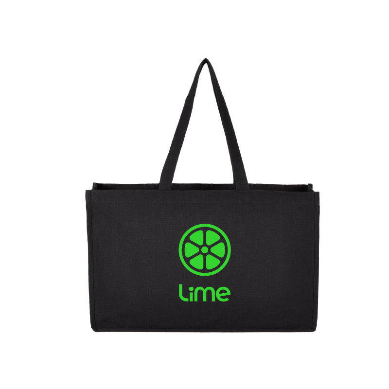 Repose 10oz Recycled Cotton Shoulder Tote - Black - 25 Qty
